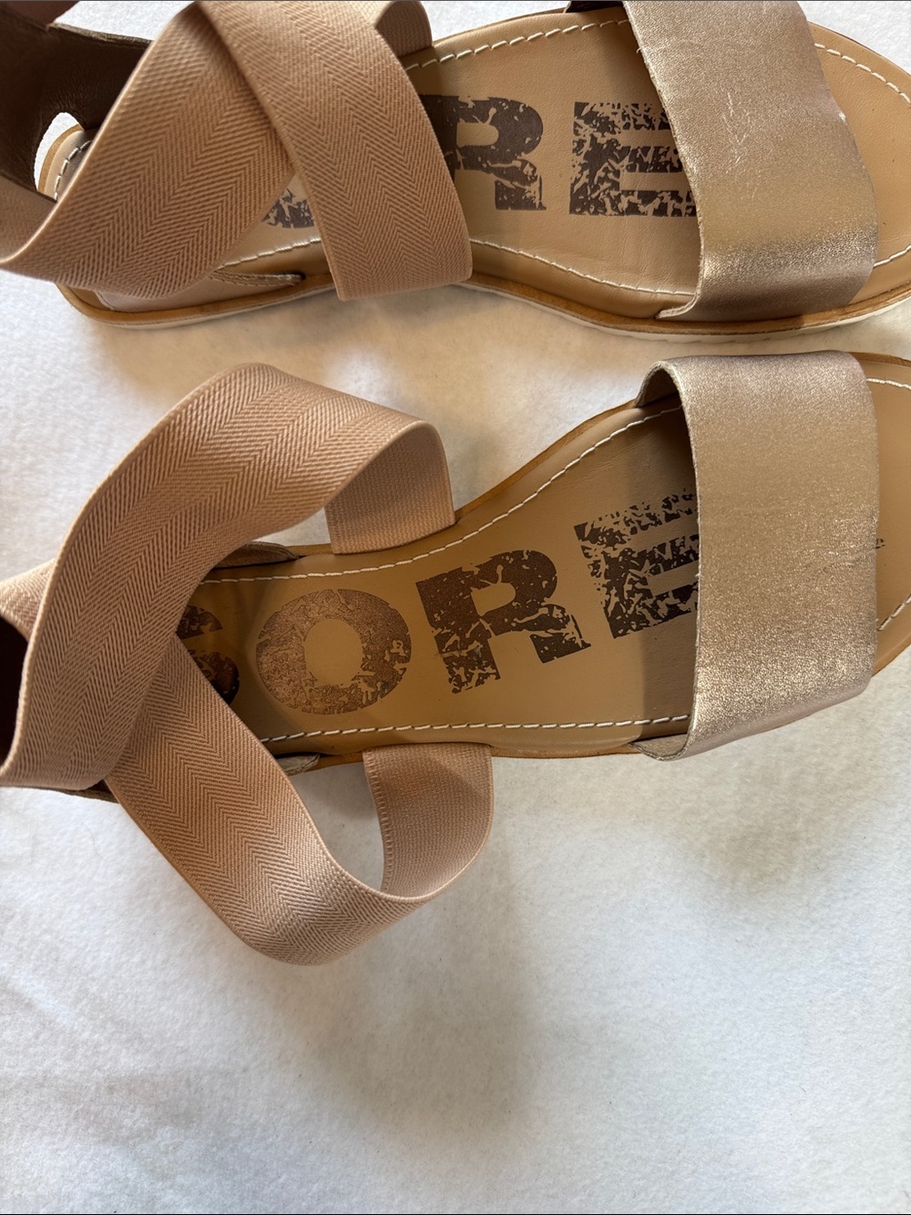 Sorel Ella Sandals NWOT Metallic Size 8.5 - Picture 2 of 7
